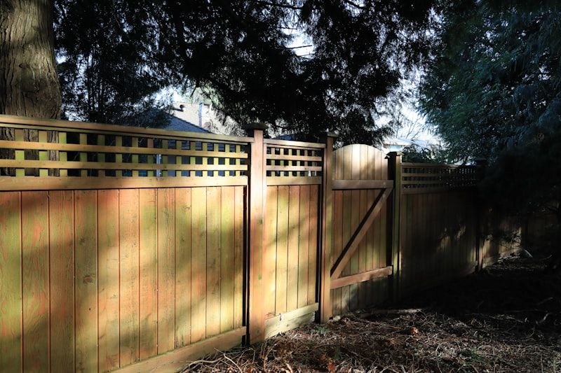 Wooden fence with gate